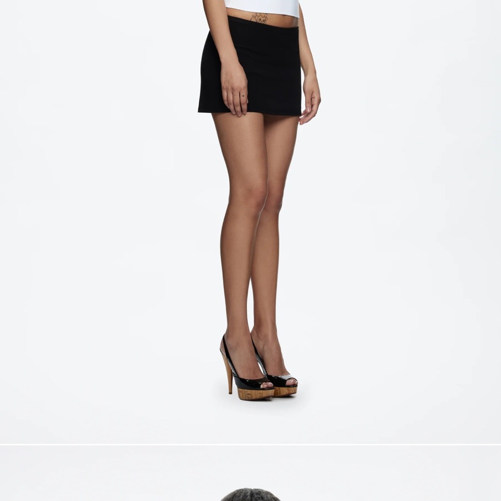 Tank air Black Mini Skirt